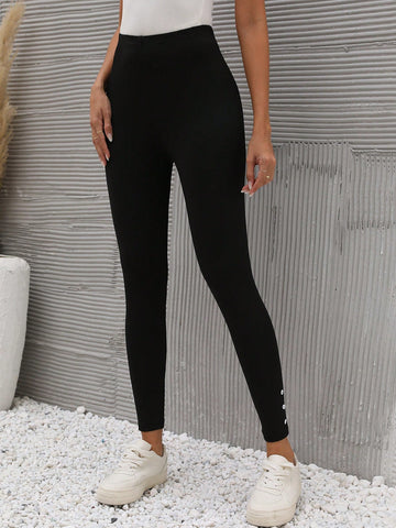 LUNE Button Detail Leggings