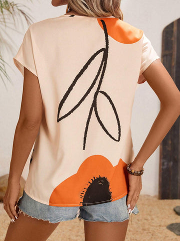 LUNE Casual Floral Print Women's Shirt