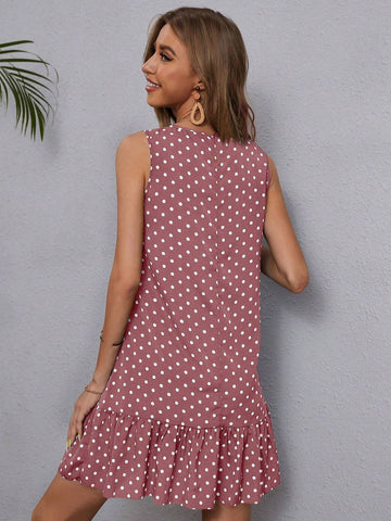 Crew Neck Short Sleeve A-Line Hem Splice Dress