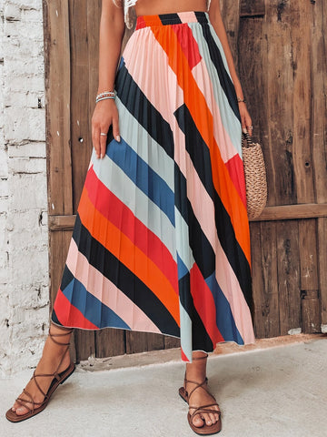 LUNE Cut And Sew Pleated Skirt