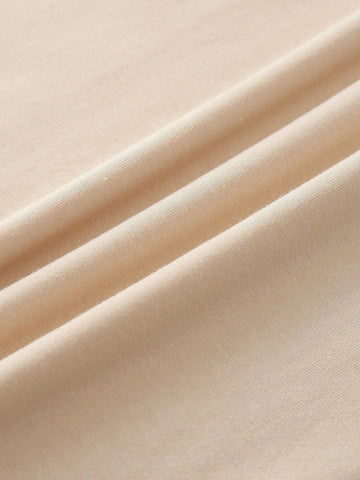 LUNE Cute "HELLO" Pattern Printed Short Sleeve Peach T-Shirt For Women, Summer HELLO HELLO HELLO