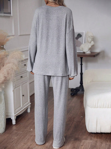 Drop Shoulder Tee & Wide Leg Pants