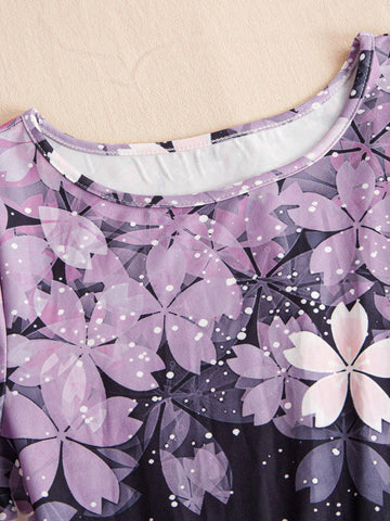 Elegant Printed Women's Dress For Countryside Vacation And Leisure