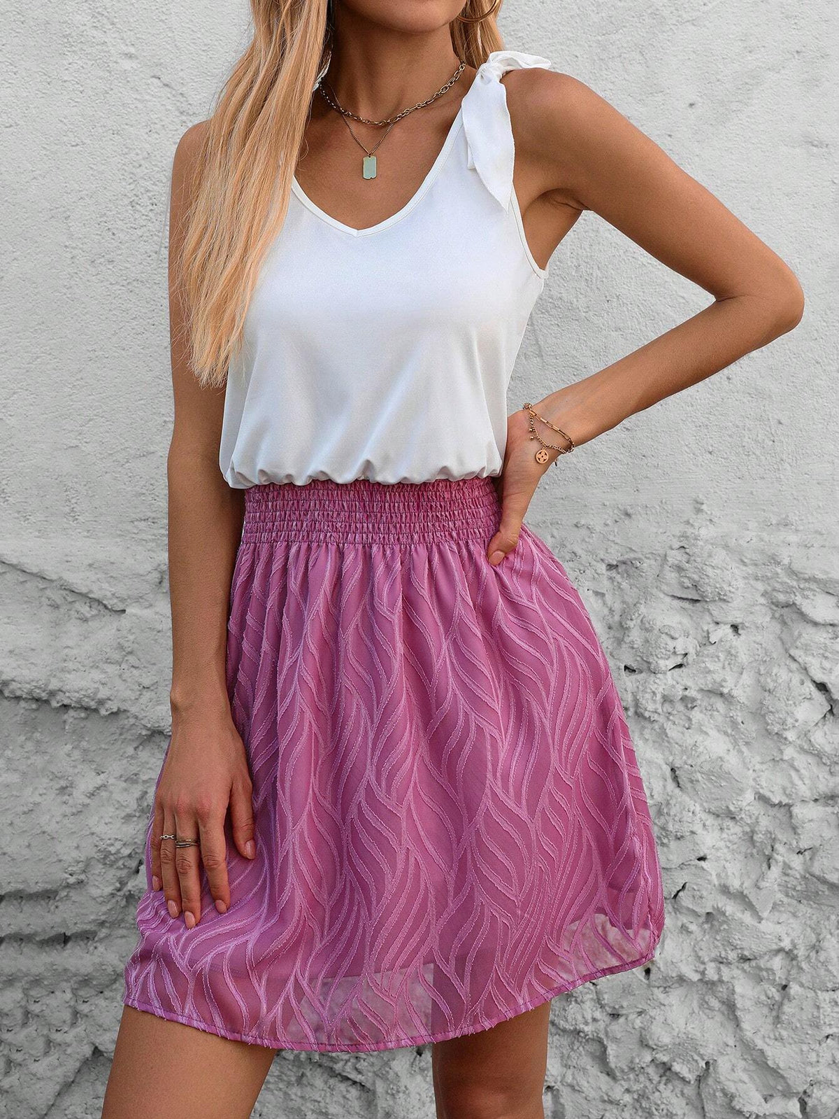 Elegant Women's Patchwork Dress