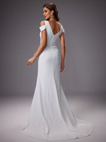 Elegant & Gorgeous Embroidered Dress With Waist Decoration