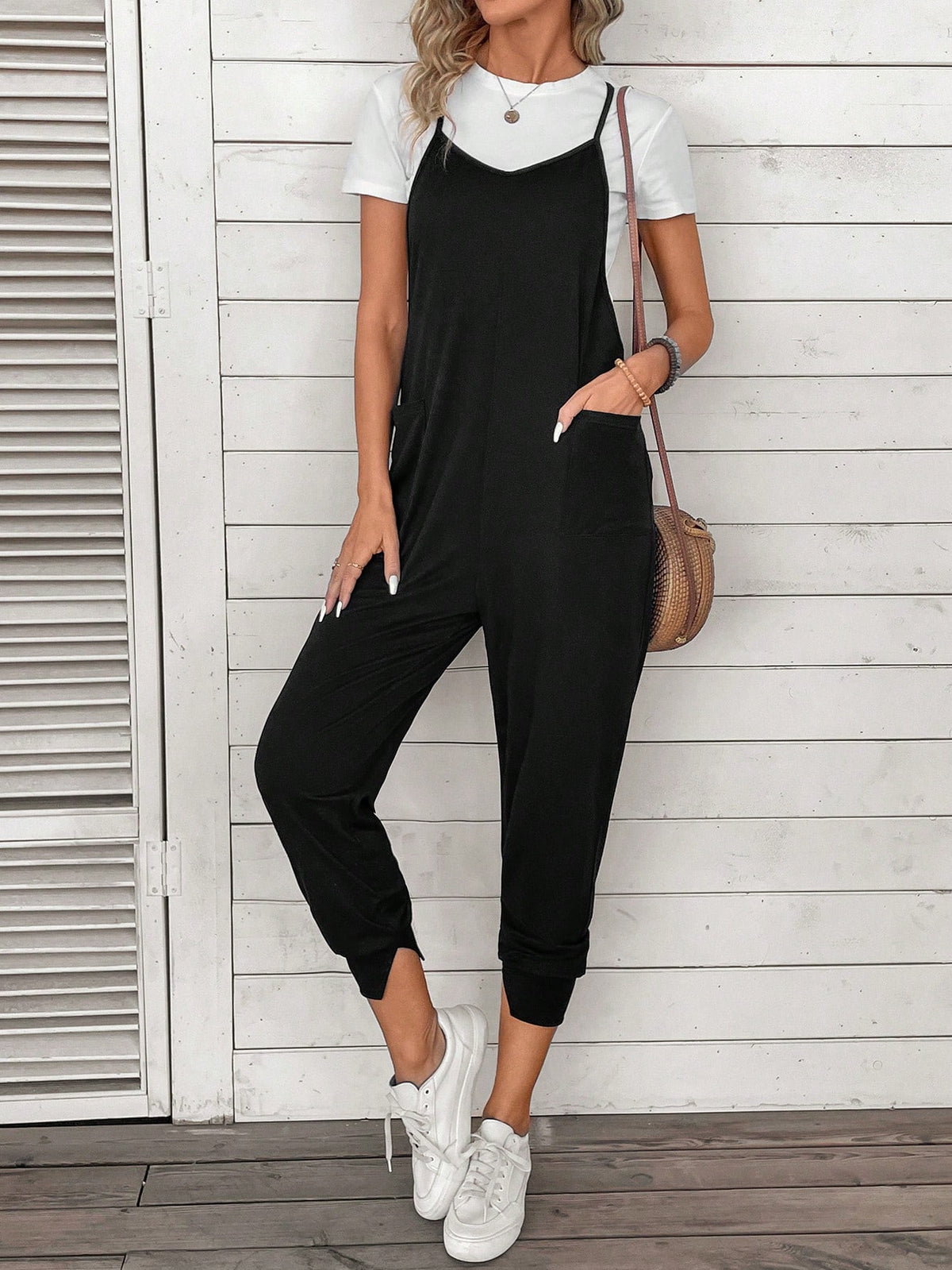Fashionable Ladies' Spaghetti Strap Jumpsuit