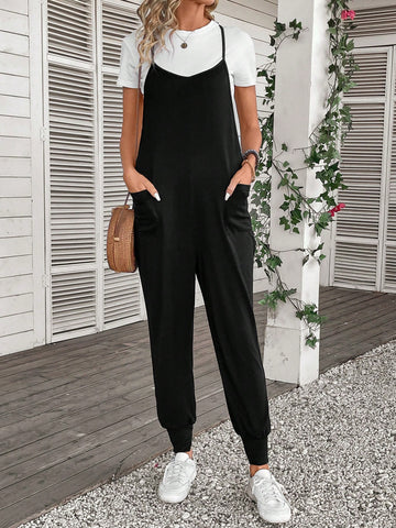 Fashionable Ladies' Spaghetti Strap Jumpsuit