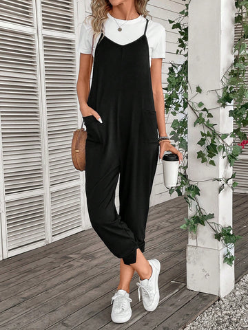 Fashionable Ladies' Spaghetti Strap Jumpsuit