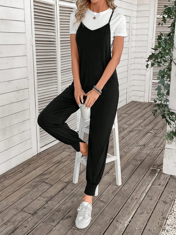 Fashionable Ladies' Spaghetti Strap Jumpsuit
