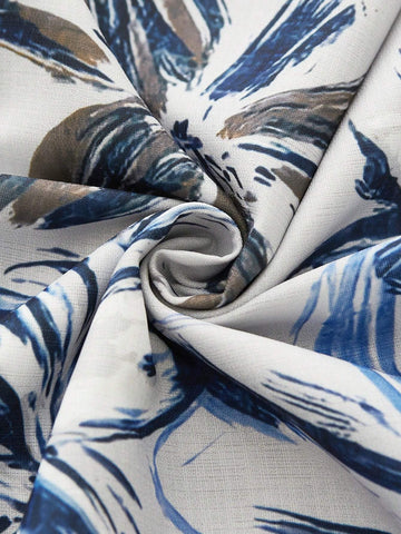 LUNE Floral Printed V-Neck Casual Shirt With Pocket For Summer