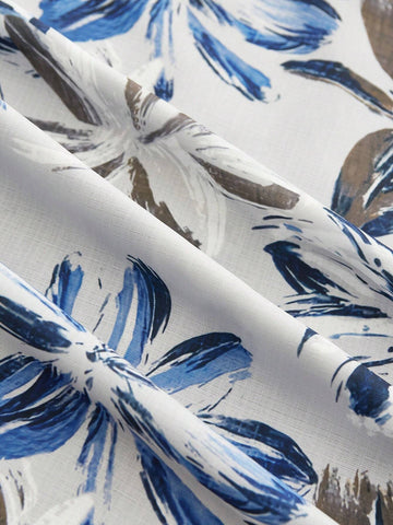 LUNE Floral Printed V-Neck Casual Shirt With Pocket For Summer