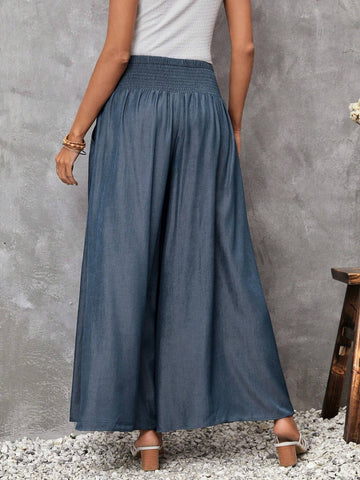 LUNE High Waist Slant Pocket Wide Leg Pants