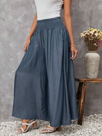 LUNE High Waist Slant Pocket Wide Leg Pants