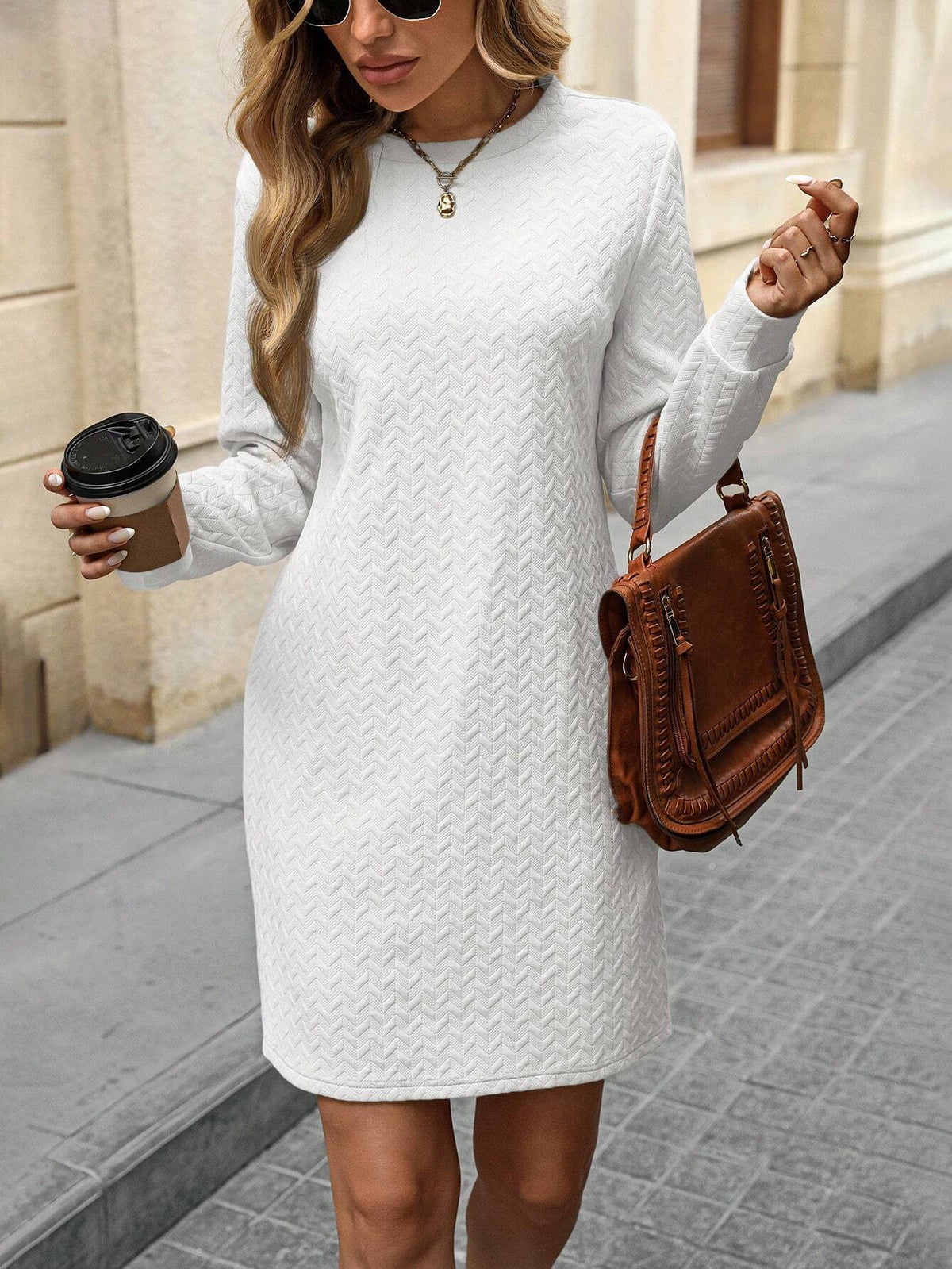 LUNE Casual Regular Fit Long Sleeve Dress