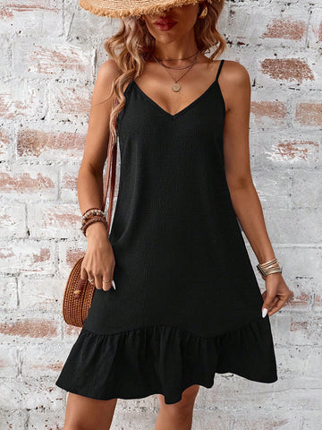 Ladies' Solid Color Cami Dress