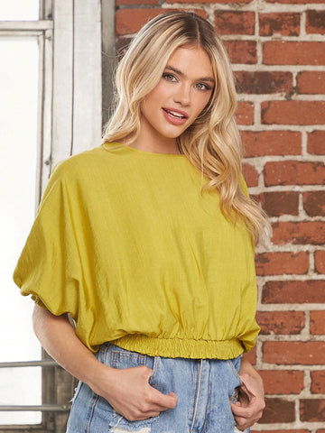 LUNE Ladies' Solid Color Simple Daily Wrinkle Shirt