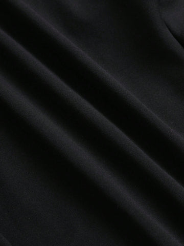 Letter Printed Sleeveless Tight Jumpsuit With Round Neck For Leisure