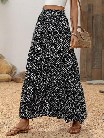 LUNE Long Floral Patchwork Drawstring Pants