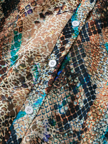 LUNE Long Sleeve Animal Print Shirt, Fall