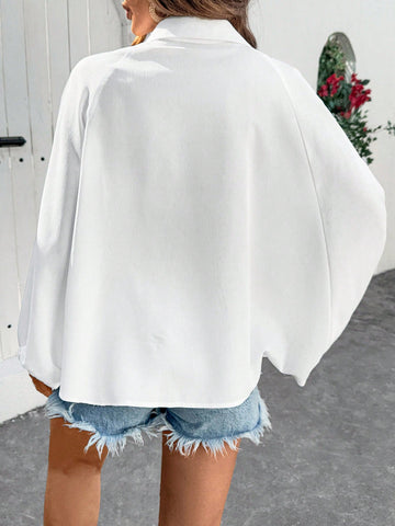 LUNE Loose Bat Wing Women's Shirt, Minimalist & Fashionable Casual Everyday Wear