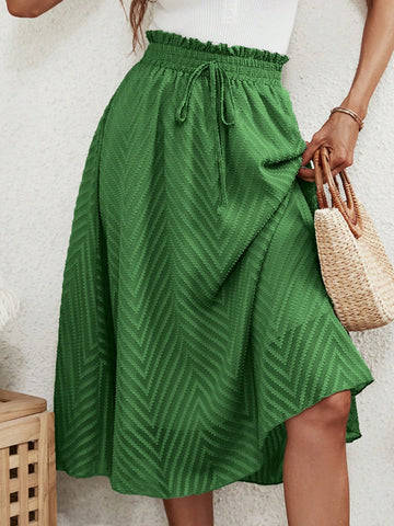 LUNE Paperbag Waist Knot Front Skirt