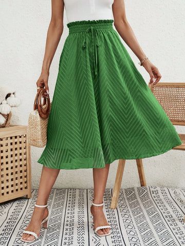 LUNE Paperbag Waist Knot Front Skirt