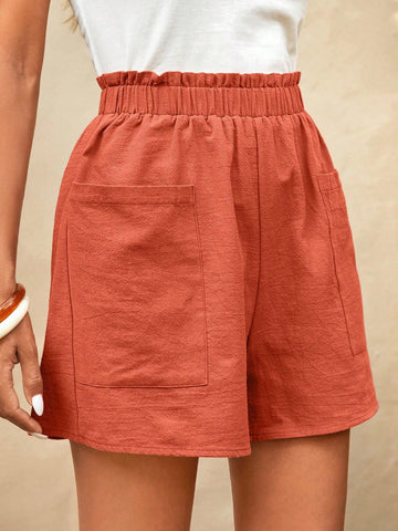 LUNE Paperbag Waist Pocket Patched Shorts
