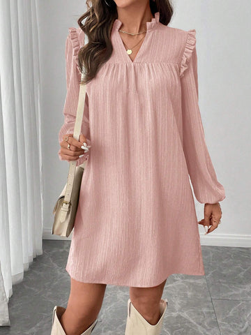 Pink Christmas Women Clothes Long Sleeve Red Christmas Party Mini Dress For Women,Autumn