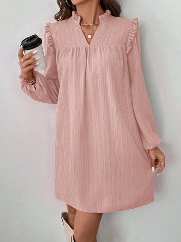 Pink Christmas Women Clothes Long Sleeve Red Christmas Party Mini Dress For Women,Autumn