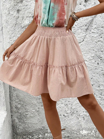 LUNE Pleated Layered Women Mini Skirt