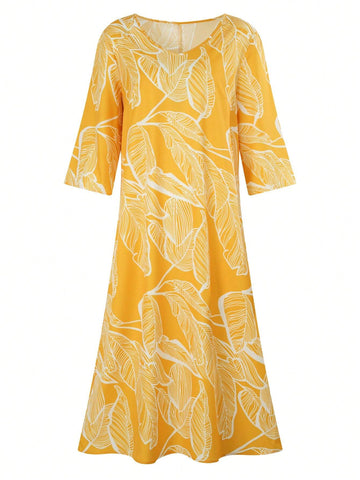 Random Print Women Elegant Dress