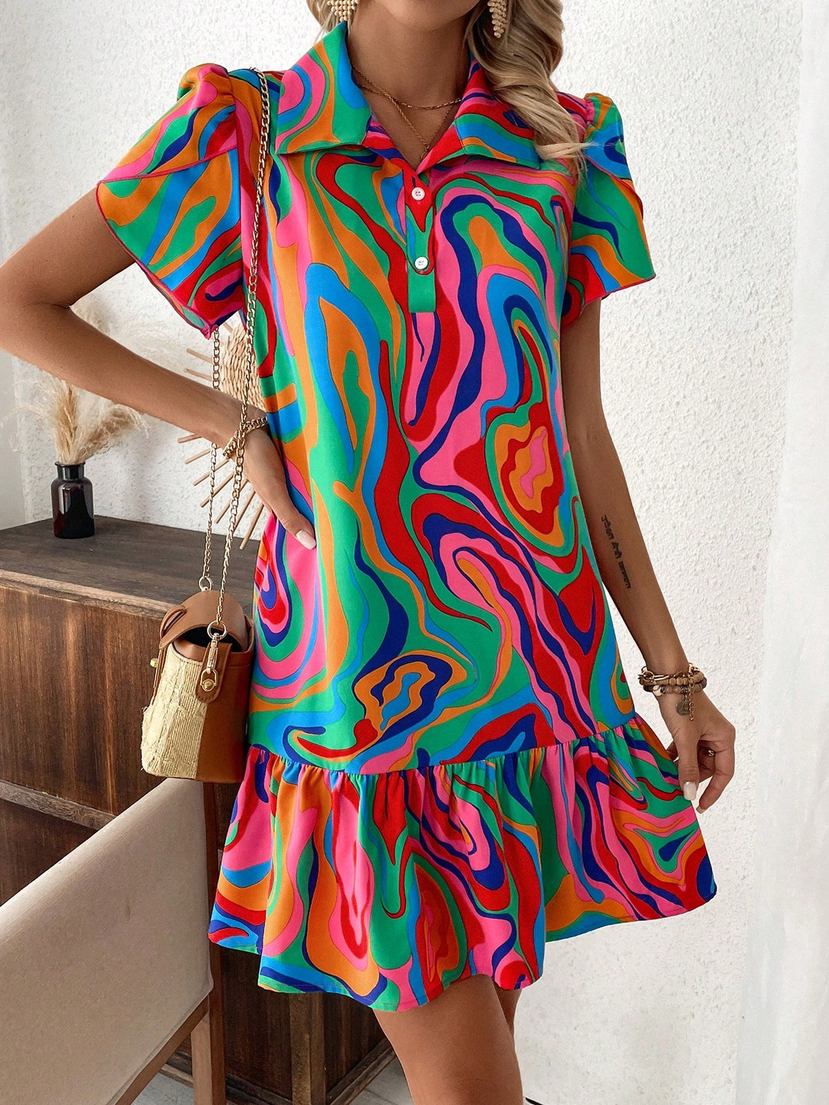 Random Printed Women's Dress