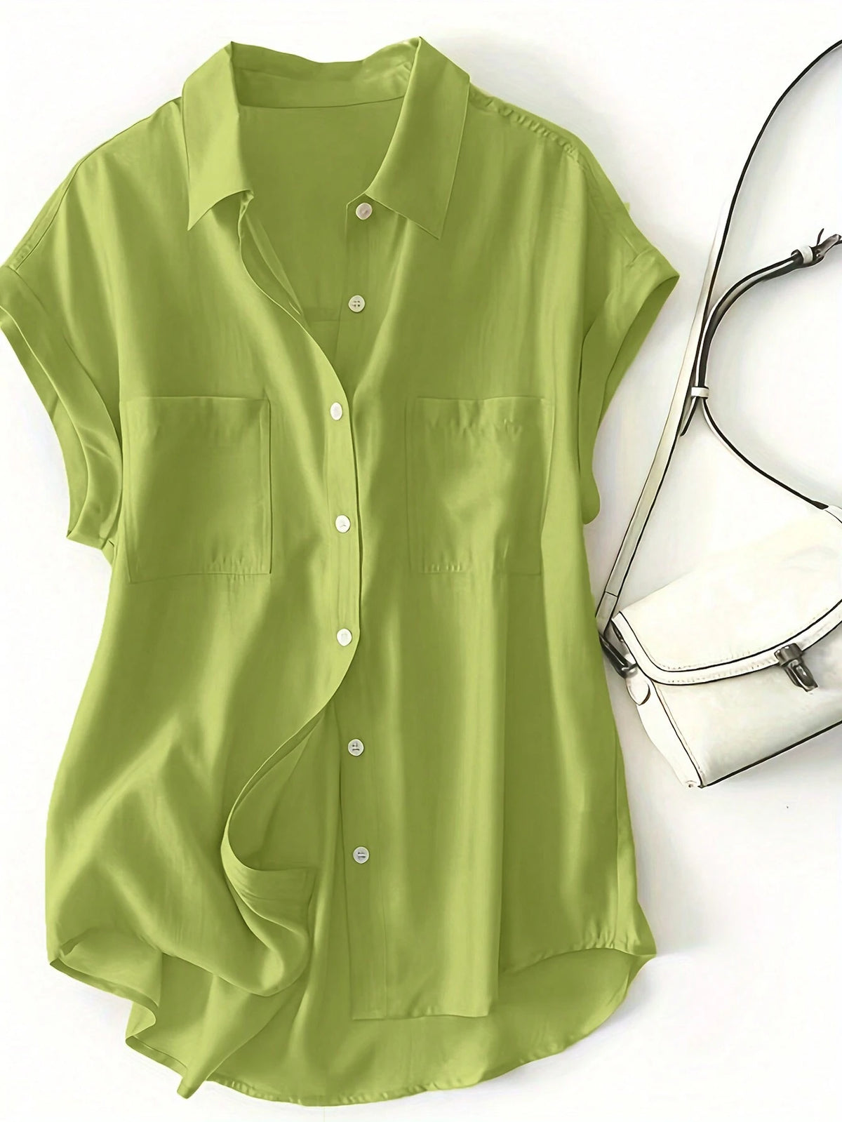 LUNE Shirt Collar Button Design Casual Women's Dress