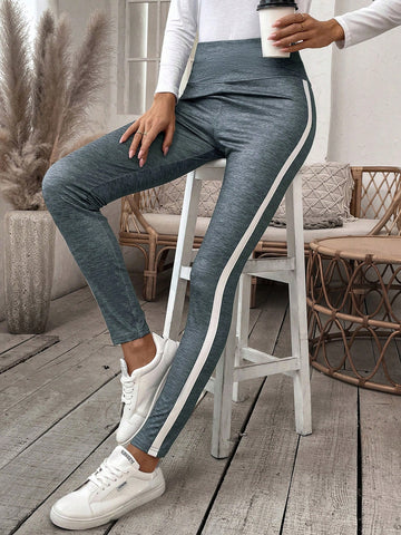 LUNE Side Striped Slim Fit Casual Leggings