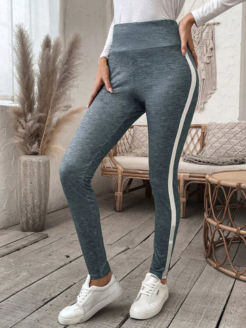 LUNE Side Striped Slim Fit Casual Leggings