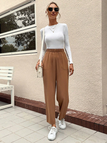 LUNE Slant Pocket Wide Leg Pants