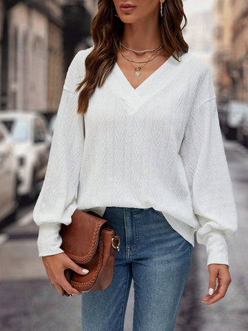 Solid Button Detail Drop Shoulder Tee