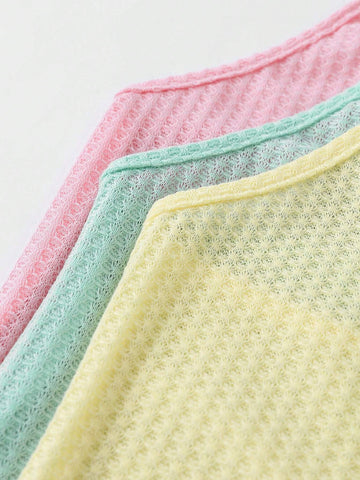 Solid Color Casual Cami Top And Elastic Waistband Shorts Set