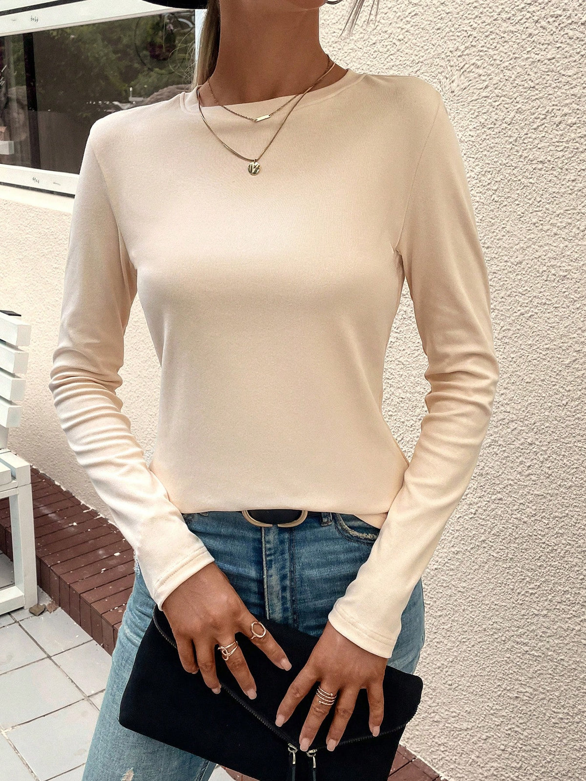 Solid Round Neck Tee