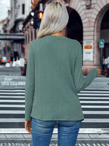 Solid Twist Front Tee