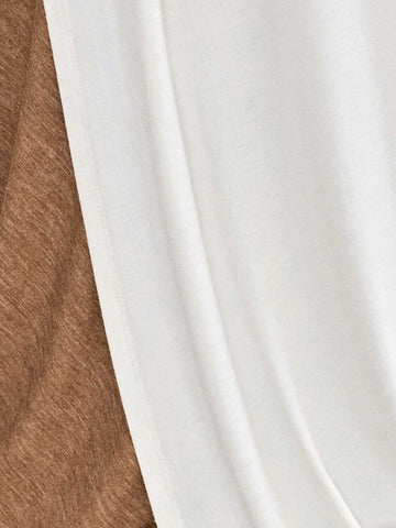 Summer Casual Cross-Draped Color Block Swing Dress