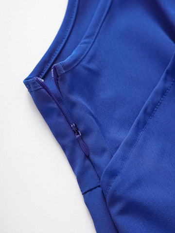 Summer Casual Pleated Button Suspender Shorts