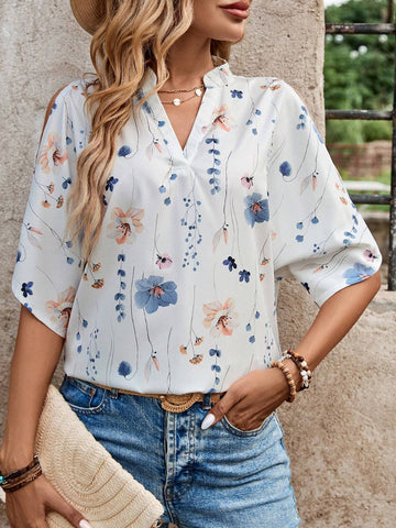 LUNE Summer Fashion Floral Women's Shirt