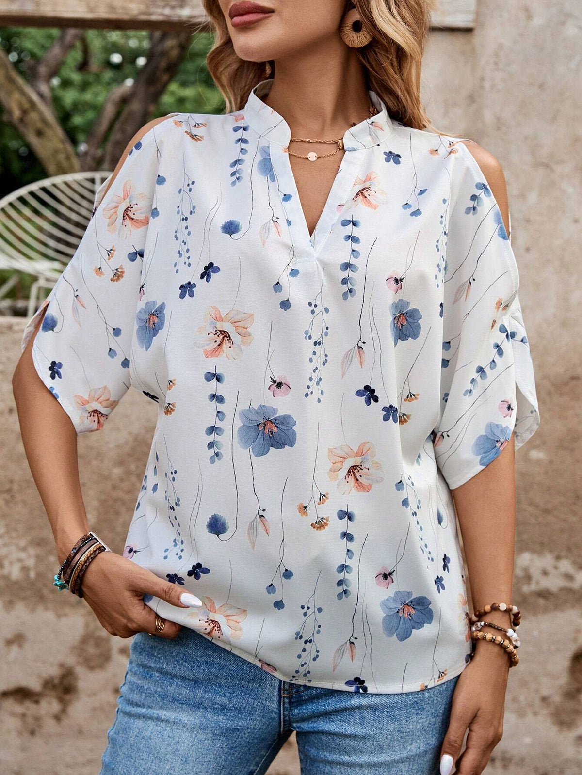 LUNE Summer Fashion Floral Women's Shirt