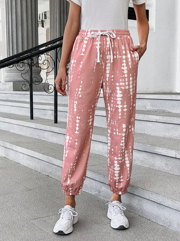 LUNE Tie Dye Drawstring Waist Sweatpants
