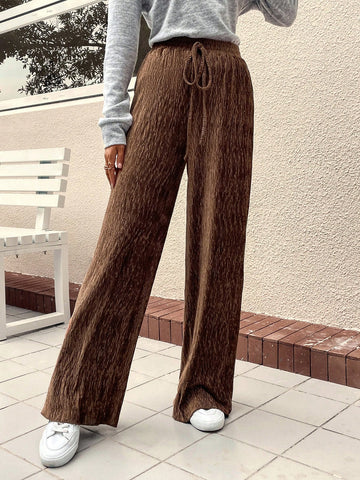 LUNE Tie Waist Wide Leg Pants