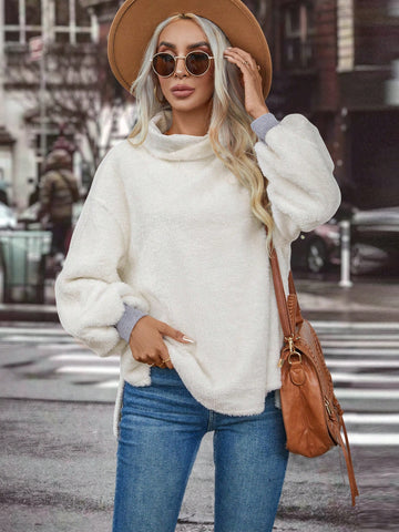 Turtle Neck Drop Shoulder Tee