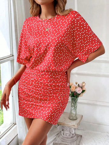 Valentine Day Spring Floral Print Elegant Party & Valentine's Day Mini Dress For Women