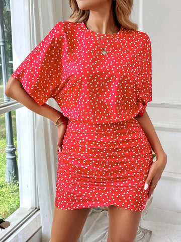 Valentine Day Spring Floral Print Elegant Party & Valentine's Day Mini Dress For Women