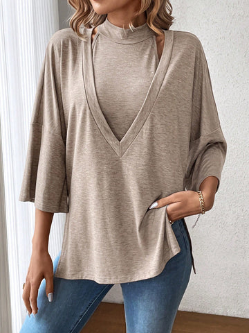 Women'S Solid Color Casual Two-Piece Set